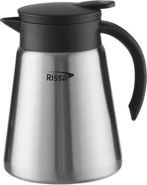 ترمس استيل ريسا، 800 مل، ضغاط - فضي اسود product image
