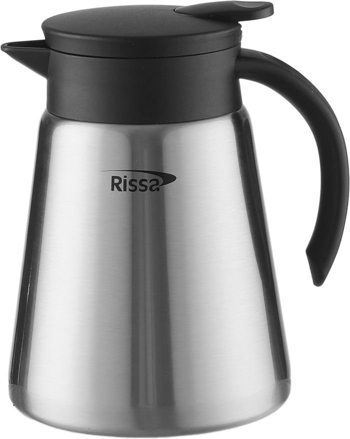 ترمس استيل ريسا، 800 مل، ضغاط - فضي اسود product image 1