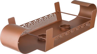 Al Saif Gallery Porcelain Food Warmer, 13.5 inches, 42x20x12 cm, Steel Base, Glass Lid, Rectangular - White Brown product image 5