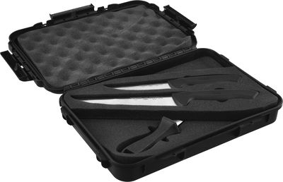 طقم سكاكين استيل بلاستيك بيرجي، 4 قطع - فضي اسود product image 1
