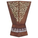 مبخرة خشب السيف غاليري، 14×14×27 سم، نقش حروف ذهبي - بني product image 2