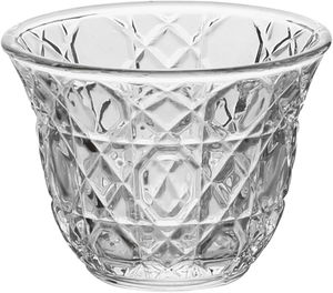 Glass serving set, 18 pieces, saucers, 12 cm, patterned - clear product image 2