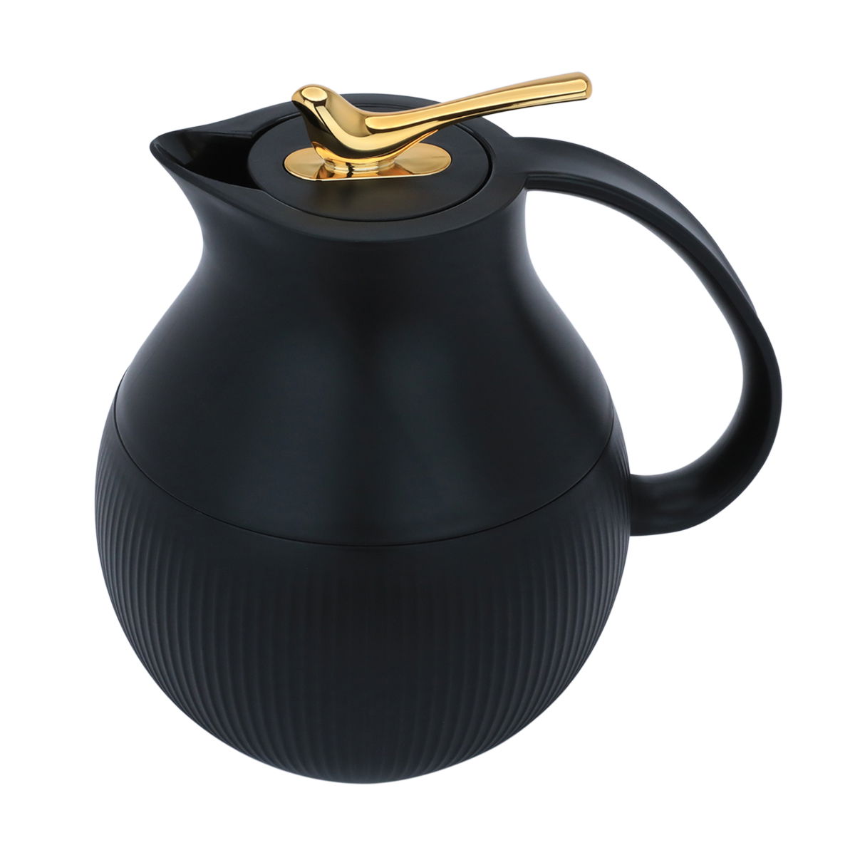 Al Saif Gallery Royal 6 thermos, 950 ml, glass inner container, plastic outer shell - black product image 2
