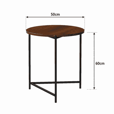 طقم طاولات خشب MDF و معدن، قطعتين - اسود بني product image 4