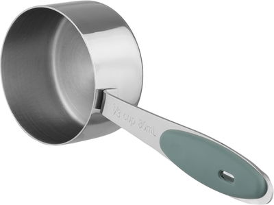 طقم اكواب قياس ستانلس استيل السيف غاليري، 4 قطع، يد سيليكون - فضي product image 10