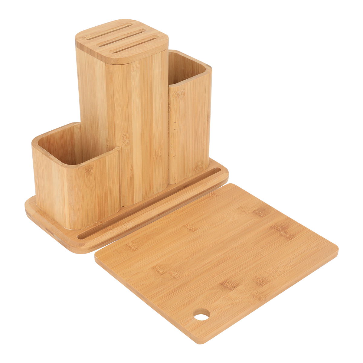 ستاند ملاعق وسكاكين خشب السيف غاليري، 29×15×24 سم - بيج product image 4