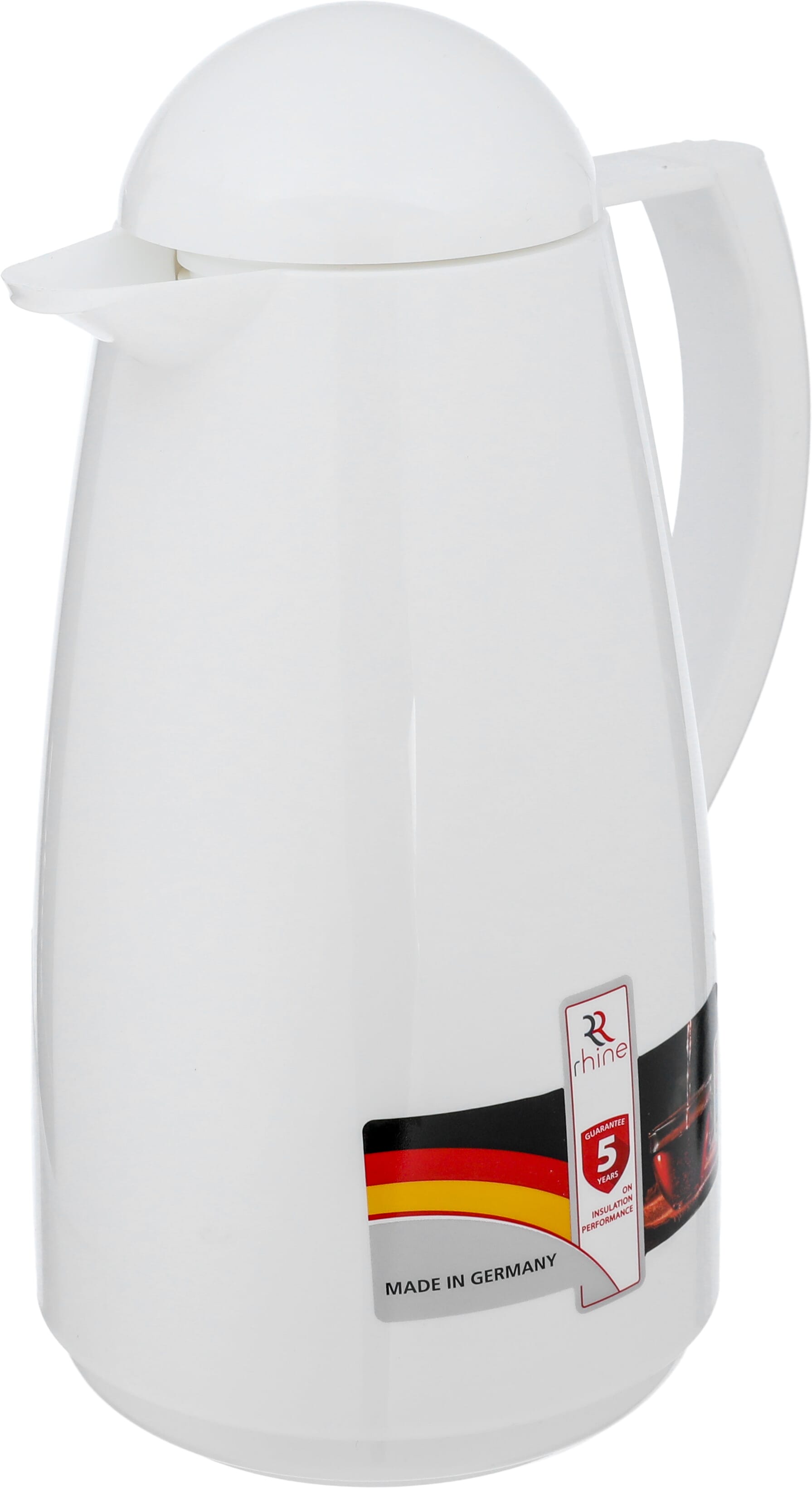 Alrhine Marcotec thermos, 1 liter, thermal glass inner container, plastic outer shell - white 2 product image 3