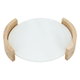 صحن تقديم رخامي السيف غاليري، 25x25x5.5 سم - ابيض بني product image 1
