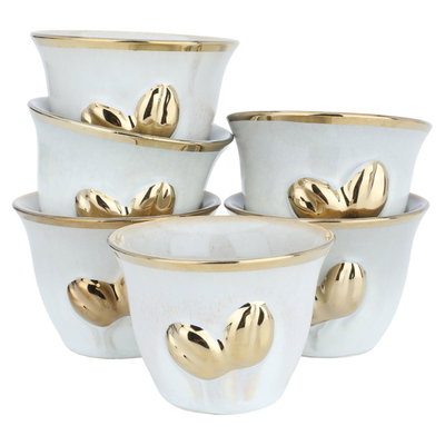 طقم فناجين قهوة بورسلان السيف غاليري، 12 قطعة - أبيض product image 1