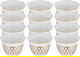 Al Saif Gallery porcelain Arabic coffee cups set, 12 pieces, golden pattern - white product image 1
