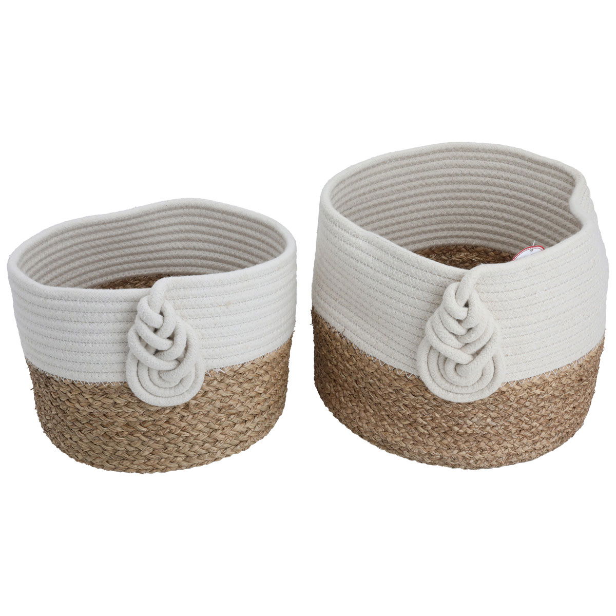Al Saif Gallery Cotton Baskets Set, 30 x 25 cm, Round, 2 Pieces - Beige product image 2