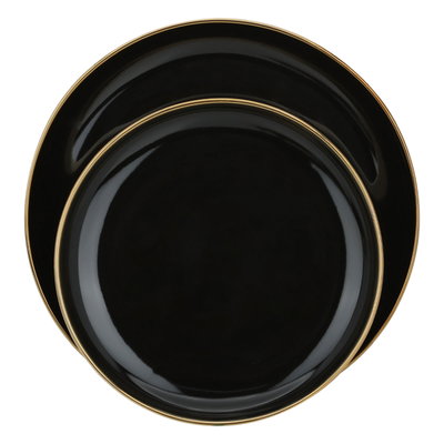 طقم سفرة بورسلان السيف غاليري، 51 قطعة، دائري - أسود product image 5