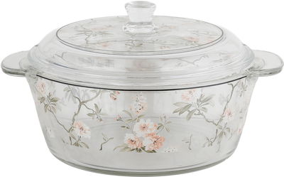 Golden Gallery Porcelain Glass Soup Set, 16 Pieces, Rose Pattern - Clear White product image 3