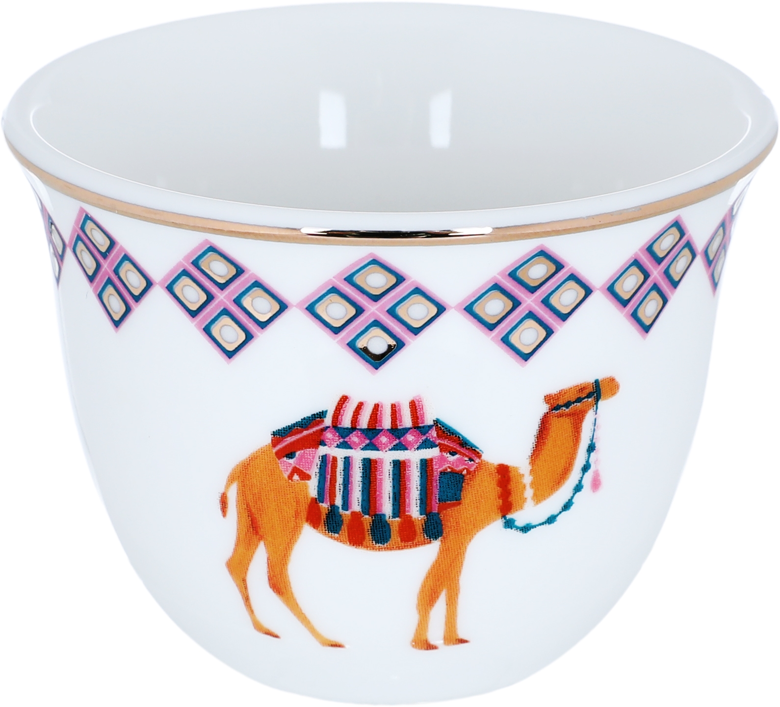 طقم تقديم شاي وقهوة زجاج + بورسلان السيف غاليري ترحال، 180+65 مل، 26 قطعة - شفاف product image 2
