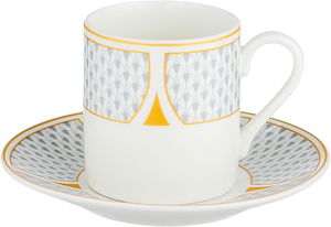 طقم فناجين قهوة تركي مع صحون بورسلان السيف غاليري، 12 قطعة، 80 مل - متعدد الالوان product image 2