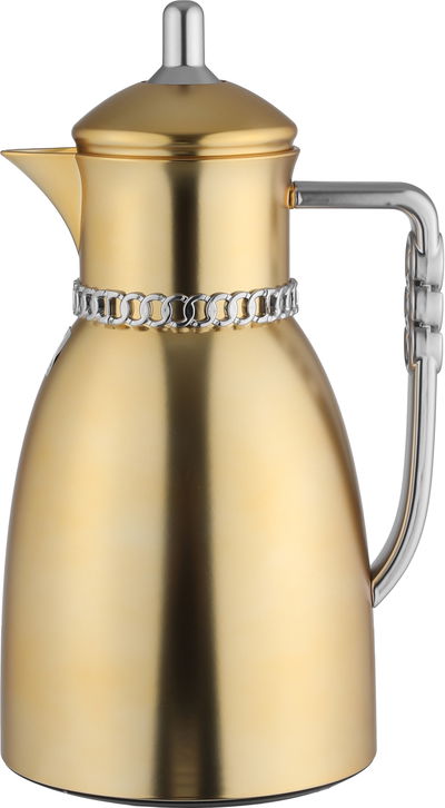 طقم ترامس بيان السيف غاليري، 0.7 / 1 لتر، 2 قطعة، حافظة داخلية زجاج حراري، يد فضي - ذهبي مطفي product image 2