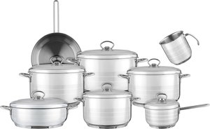 طقم قدور ستانلس ستيل مستر كوك، 14 قطعة - فضي product image 2