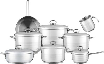 Mr. Cook Stainless Steel Cookware Set, 14 Pieces - Silver product image 2