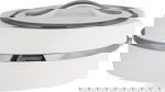 Al Saif Gallery Kanda 2 Case Set, 3 Pieces, Steel Inner Case, Oval - Pearl Silver product image 2