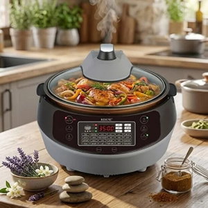 قدر وقلاية متعدد الوظائف ريبون، 1600 واط، 5 لتر، 24 برنامج - رمادي اسود product image 2