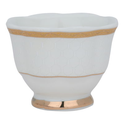Al Saif Gallery ceramic cups set, 12 pieces - white product image 1