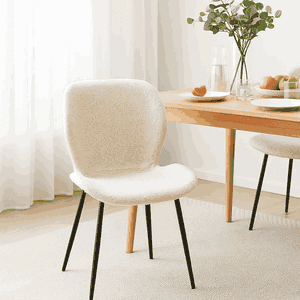 Modern Chair Made Of Mdf Wood, 80×45×47 Cm, Boucle Fabric - Beige product image
