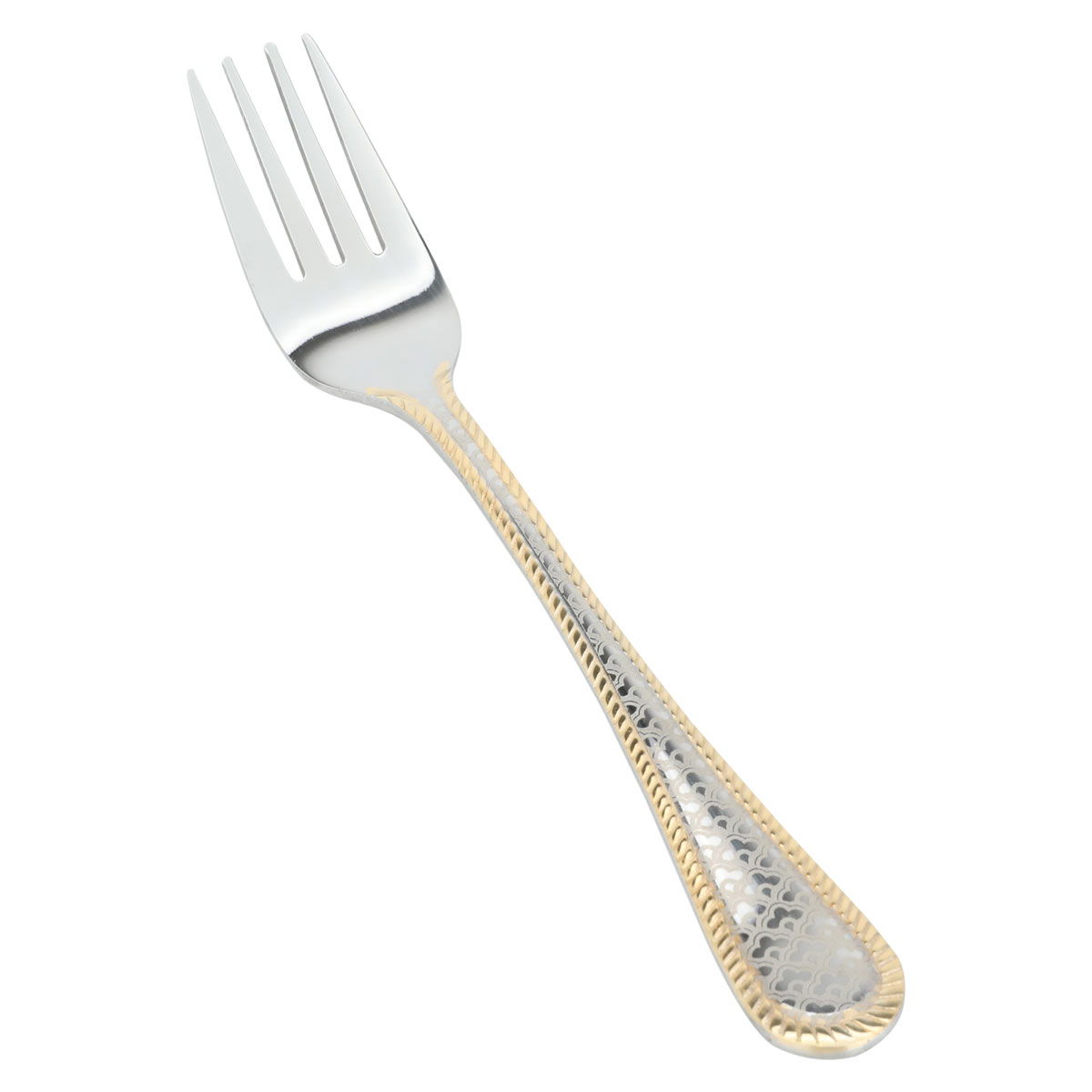 طقم شوك حلا أستيل السيف غاليري، 6 قطع، منقوش بحافة ذهبي - فضي product image 2