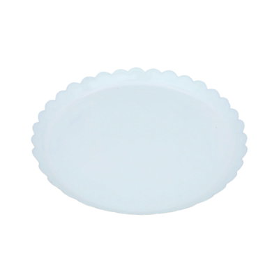 Al Saif Gallery steel tray, 24 x 24 x 2 cm, round, large - light grey product image 1