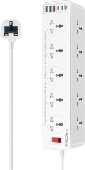 موزع طاقة بروميت باور ماتريكس2-5M، كابل 5 متر، 16 منفذ، 2500 واط - ابيض product image