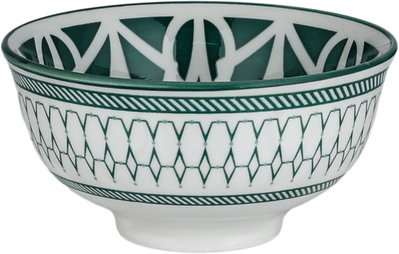 طقم تقديم سفرة بورسلان السيف غاليري، 16 قطعة، نقوش هندسية - أبيض اخضر product image 2
