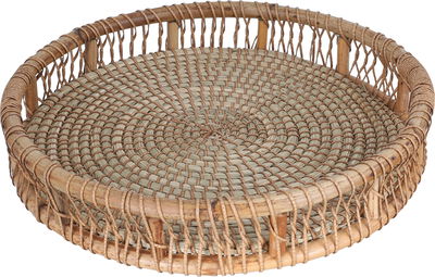 سلة تقديم خوص السيف غاليري، 45 سم، دائري - بيج product image 1