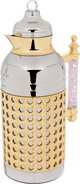 Al Saif Gallery Sarah thermos set, 1 liter, crystal handle, thermal glass inner case, steel outer case - silver product image 2