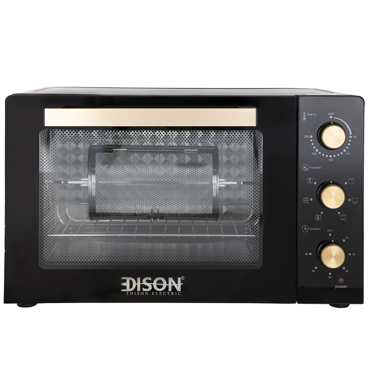 Edison Double Glass Electric Oven, 45 Liters - Black product image 7