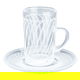AlSaif Gallery Glass Cups and Saucers Set, 100 ml, 12 Pieces - Clear product image 2