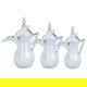 Sulaiman Steel Al Saif Gallery Dallah Set, 0.76/0.82/1.14 litre, 3 Pieces - Silver product image 2