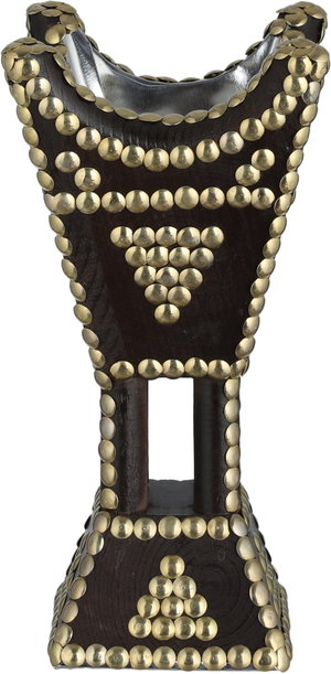 Wooden incense burner, 12x12x25 cm, base - black and gold product image