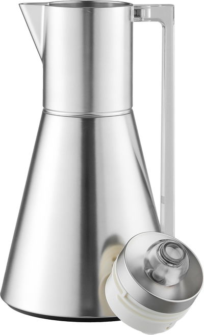 ترمس لينا افريست، 1 لتر، الخامة الداخلية زجاج حراري، ضغاط، يد شفاف - فضي product image 4