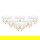 Alsaif Gallery Bialat and coffee cups and saucers serving set, 26 pieces, golden pattern - white product image 3
