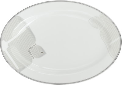 طقم سفرة بورسلان السيف غاليري، 61 قطعة، نقوشات فضي - أبيض product image 15
