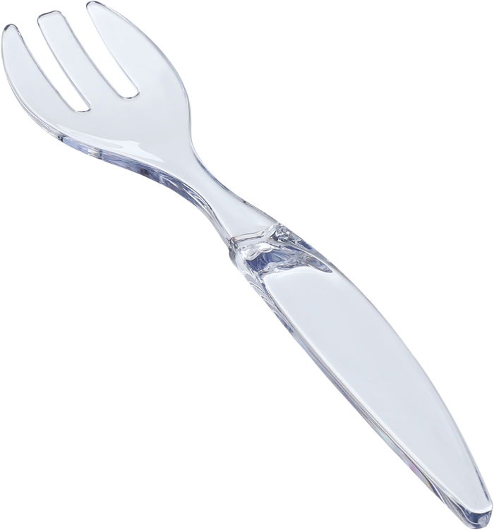 صحن سلطة اكريلك تركي السيف غاليري، 3 قطع، بملاعق شفاف - شفاف product image 2