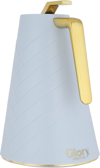 ترمس جلوري، 1 لتر، حافظة داخلية زجاج - رمادي فاتح product image 4