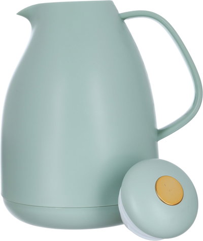 Al Saif Gallery thermos, 1 liter, thermal glass inner container, plastic outer shell - light green product image 3