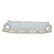 Al Saif Gallery glass dessert dish, 49 x 18 x 3 cm, rectangle, gold rim, large - clear product image 1