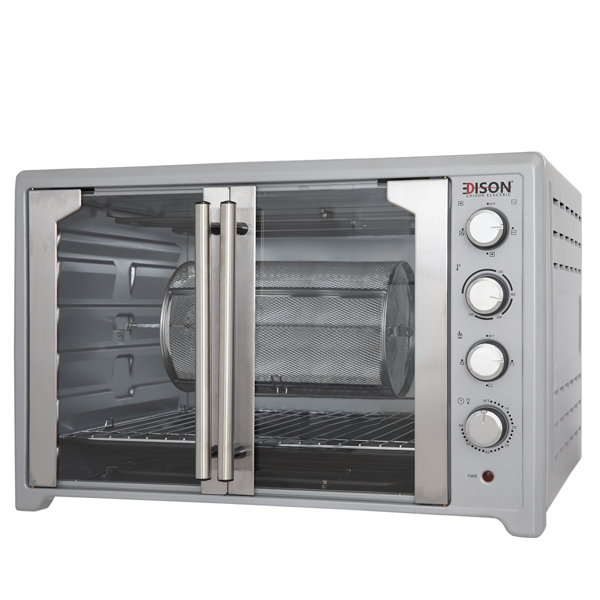 فرن كهربائي همر بشواية استيل إديسون، 2800 واط، 75 لتر، TY755BCL - فضي product image
