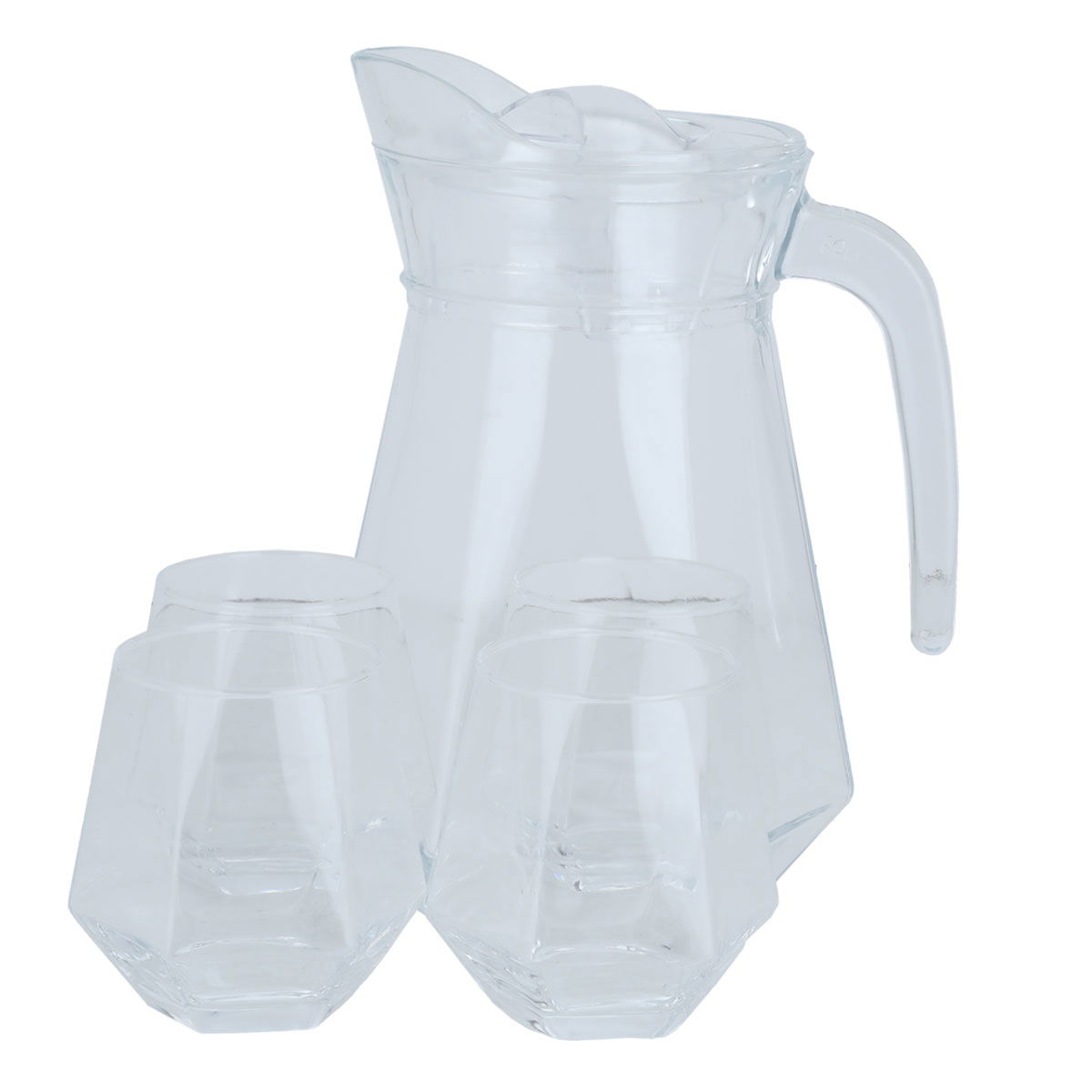 Jake set with Al Saif Gallery glass cups, 5 pieces - transparent product image 2