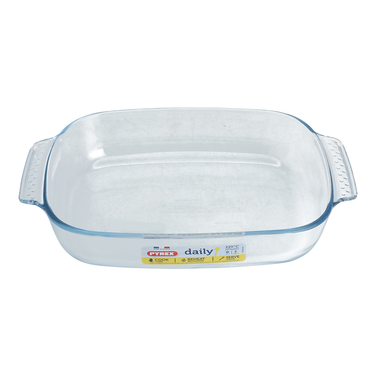 Pyrex Glass Oven Tray, 1.8 L, 30 x 19 x 6 cm, French, Rectangle - Clear product image 2