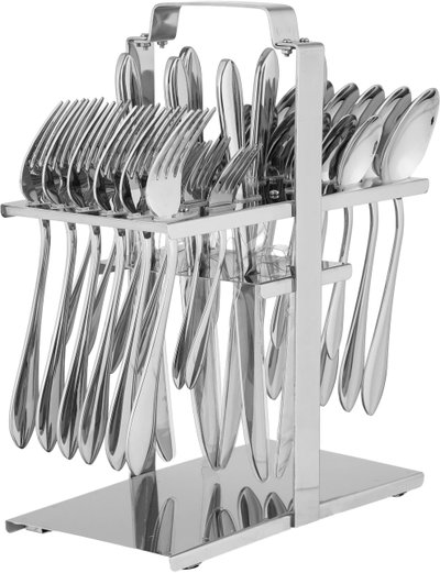 طقم أدوات مائدة استيل السيف غاليري، 30 قطعة - فضي product image 2
