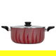 قدر طبخ ريد فلام، 24سم، بغطاء استيل - أحمر product image 2
