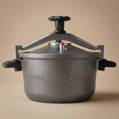 قدر ضغط العاصوف جرانيت السيف غاليري، 6 لتر، ايدي جانبية - رمادي product image 1