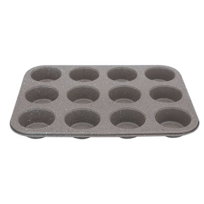 قالب كب كيك جرانيت بيك شيف، 8×2 انش، 12عين - بني فاتح product image 2